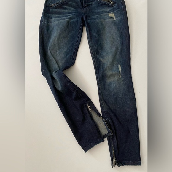 Current/Elliott Jeans Silverlake Zip Skinny Jeans in Sargent Destroy size 26 - Picture 11 of 13